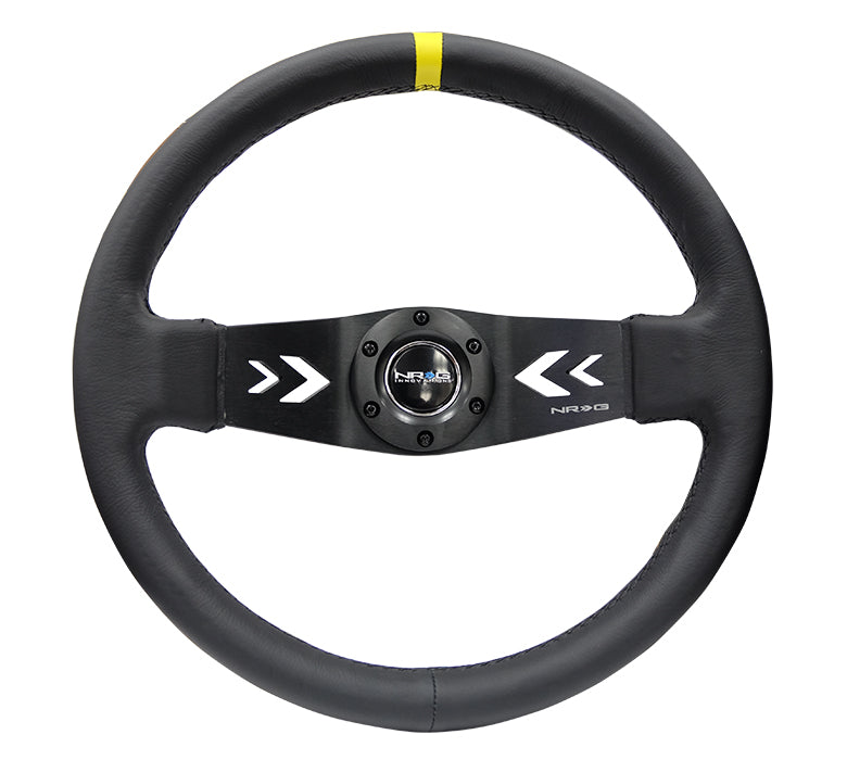 RST-022R-Y NRG 350mm Leather Two Spoke Dished Steering Wheel