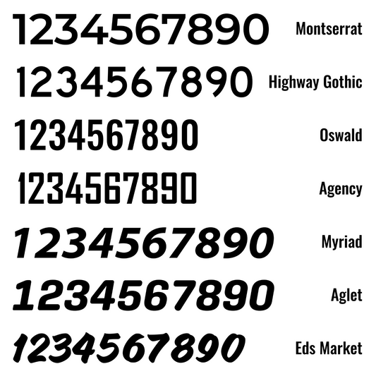 Track Number Stickers