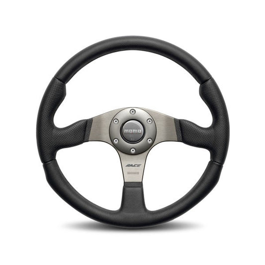 MOMO Race | 350mm Leather Steering Wheel w/ 40mm Dish