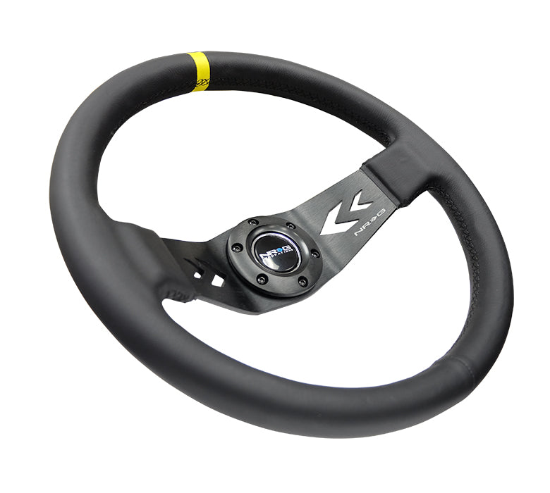 RST-022R-Y NRG 350mm Leather Two Spoke Dished Steering Wheel